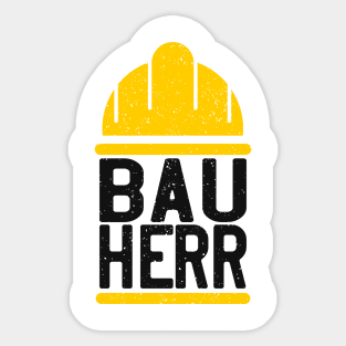 Bauherr Hausbau Bauhelm Sticker